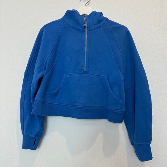 Lululemon Scuba Oversized Half-Zip Hoodie blue pullover sweater hoodie XS/S - Picture 2 of 5